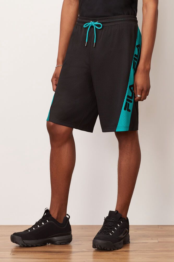 Fila Shorts Mens Black - Saros - Philippines 7965438-IK